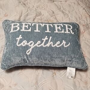 Better Homes And Gardens Teal 'Better Together' Pillow